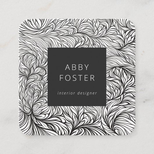Abstract zwart-wit designer Visitekaartje (Voorkant)
