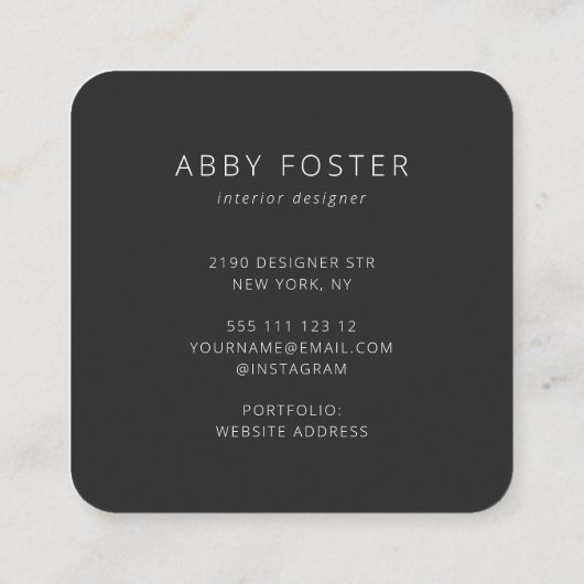 Abstract zwart-wit designer Visitekaartje (Achterkant)