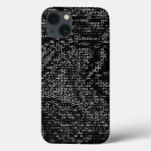 Abstract zwart-wit digitaal Case-Mate iPhone case (Achterkant)