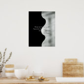 Abstract zwart wit eigentijds eenvoudig geometrisc poster (Keuken)