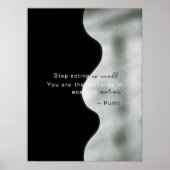 Abstract zwart wit eigentijds eenvoudig geometrisc poster (Voorkant)