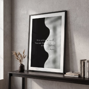 Abstract zwart wit eigentijds eenvoudig geometrisc poster