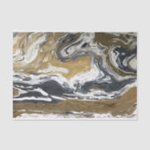 Abstract zwart, wit en goud tissuepapier (Voorkant)