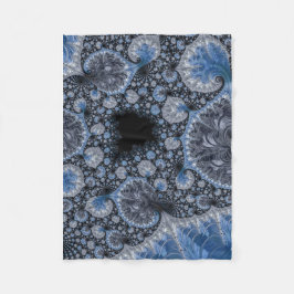 Abstract zwart-wit fleece deken