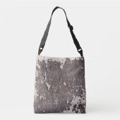 Abstract zwart-wit (gebarsten wand) crossbody tas (Achterkant)