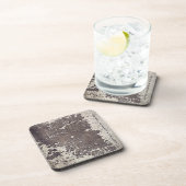 Abstract zwart & wit (gebarsten wand) grunge loft bier onderzetter (Rechterzijde)