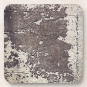 Abstract zwart & wit (gebarsten wand) grunge loft bier onderzetter (Voorkant)