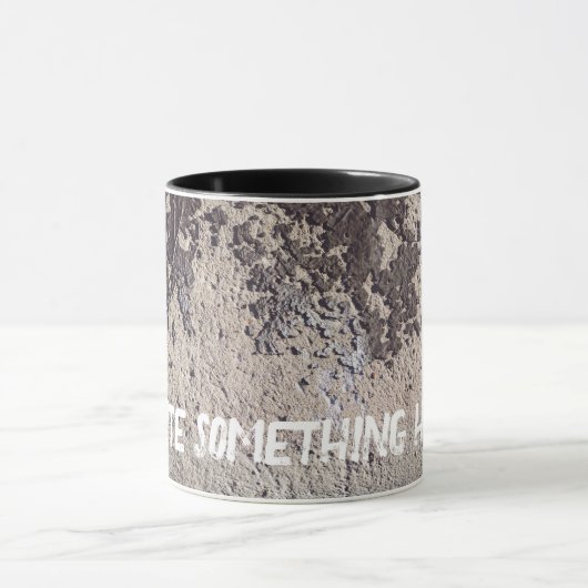 Abstract zwart-wit (gebarsten wand) mok (Midden)