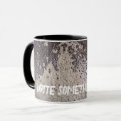 Abstract zwart-wit (gebarsten wand) mok (Voorkant links)