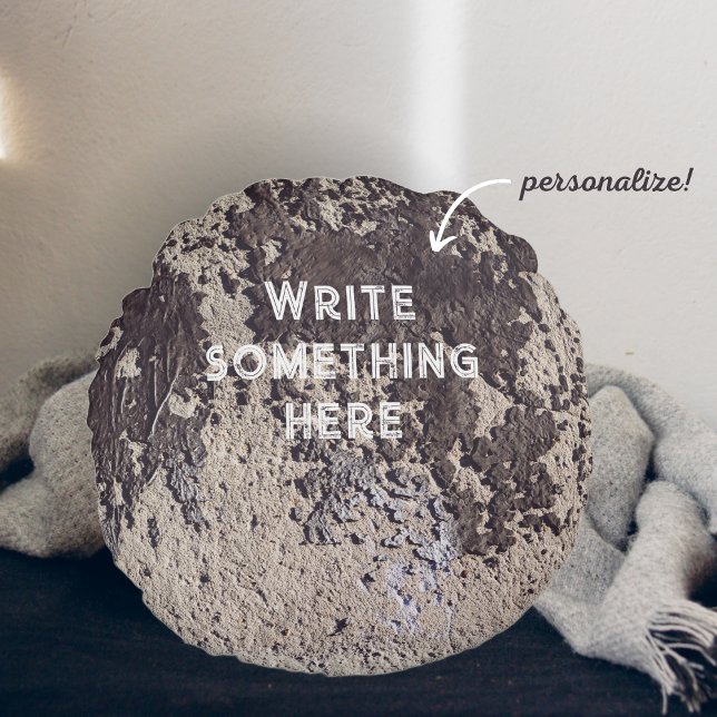 Abstract zwart-wit (gebarsten wand) rond kussen (Creator heeft geüpload)