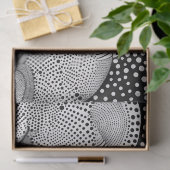Abstract zwart-wit geometrisch Doodle (9) Tissuepapier (Geschenk)