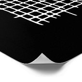 Abstract zwart wit geometrisch modern raster poster (Hoek)