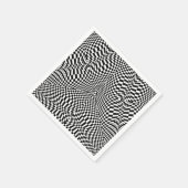 Abstract zwart-wit geruit patroon servetten (Hoek)