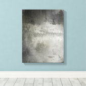abstract zwart-wit getextureerd canvas afdruk (Insitu (Houten vloer))