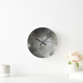 abstract zwart-wit getextureerd ronde klok (Huis)