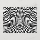 Abstract zwart-wit gevlochten patroon briefkaart (Voorkant)