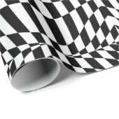 Abstract zwart-wit gevlochten patroon cadeaupapier (Rol Hoek)