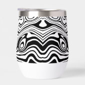 Abstract zwart wit golven patroon aangepaste kleur (Rechts)