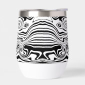 Abstract zwart wit golven patroon aangepaste kleur (Links)