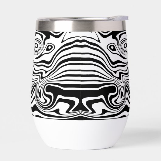 Abstract zwart wit golven patroon aangepaste kleur (Links)