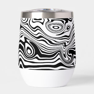 Abstract zwart wit golven patroon aangepaste kleur