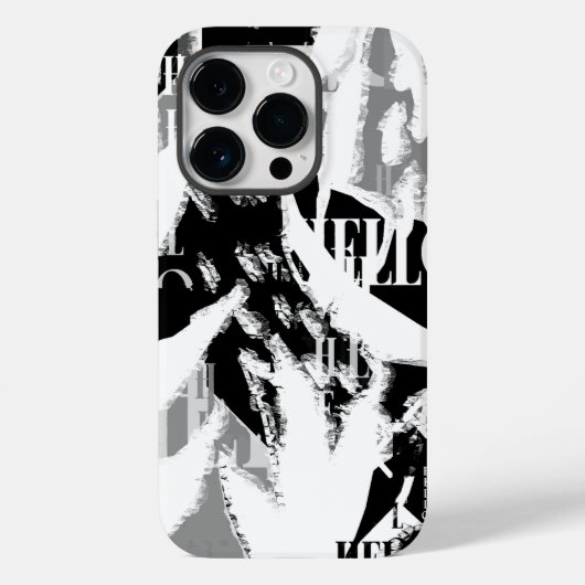 Abstract zwart wit grijs Case-Mate iPhone case (Achterkant)