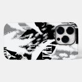 Abstract zwart wit grijs Case-Mate iPhone case (Achterkant (horizontaal))