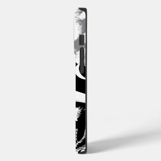 Abstract zwart wit grijs Case-Mate iPhone case (Achterkant / Links)