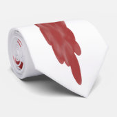 Abstract zwart wit grijs en rood Doodle Art Stropd Stropdas (Opgerold)