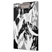 Abstract zwart wit grijs klembord (Links)