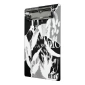 Abstract zwart wit grijs mini klembord (Angled2)