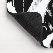 Abstract zwart wit grijs muismat (Hoek)