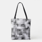 Abstract zwart wit grijs tote bag (Achterkant)