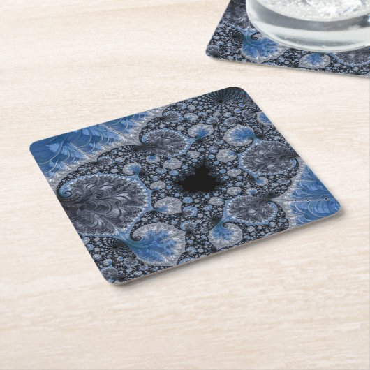 Abstract zwart-wit kartonnen onderzetters (Schuin)