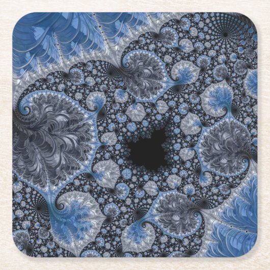 Abstract zwart-wit kartonnen onderzetters (Voorkant)