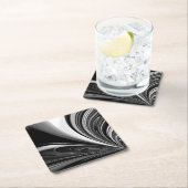 Abstract zwart-wit kartonnen onderzetters (Insitu)