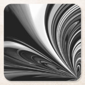 Abstract zwart-wit kartonnen onderzetters (Voorkant)