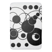 Abstract zwart-wit kunsty badmat (Voorkant Verticaal)