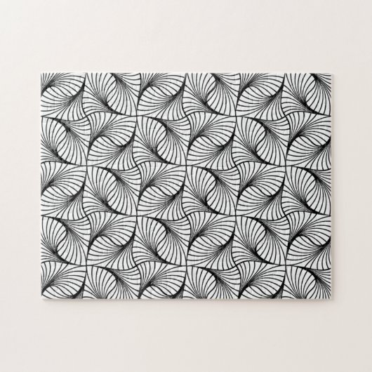 Abstract Zwart & Wit Legpuzzel (Horizontaal)
