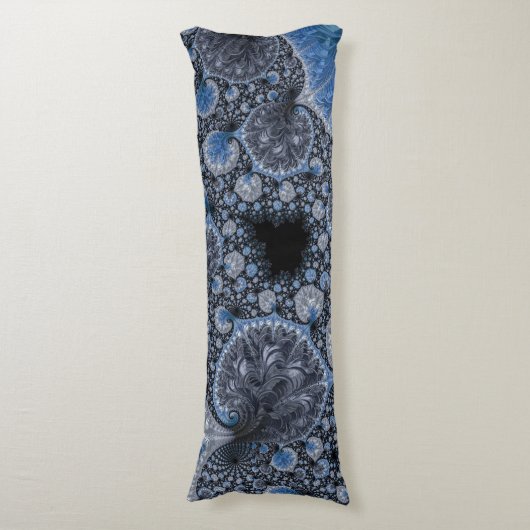 Abstract zwart-wit lichaamskussen (Voorkant Verticaal)