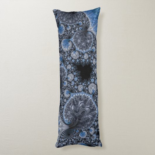 Abstract zwart-wit lichaamskussen (Achterkant (Verticaal))