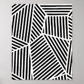 Abstract zwart-wit lijnart poster (Voorkant)