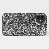 Abstract Zwart-wit Lijnen iPhone / iPad hoesje (Achterkant (horizontaal))