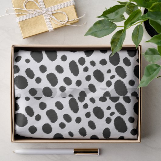 Abstract zwart-wit luipaardpatroon tissuepapier (Geschenk)