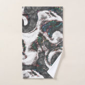 Abstract zwart-wit met gekleurde details of falen bad handdoek (Handdoek)