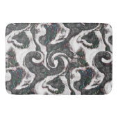 Abstract zwart-wit met gekleurde details of falen badmat (Voorkant)
