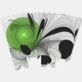 Abstract Zwart-wit met Groene Fractal Art Bedankdoosjes (Ongevouwen)