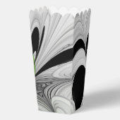 Abstract Zwart-wit met Groene Fractal Art Bedankdoosjes (Voorkant)