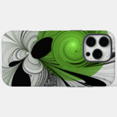 Abstract Zwart-wit met Groene Fractal Art Case-Mate iPhone Case (Achterkant (horizontaal))