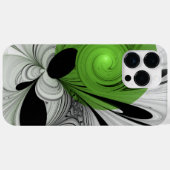 Abstract Zwart-wit met Groene Fractal Art Case-Mate iPhone Case (Achterkant (horizontaal))